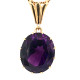 Pre Owned 9ct Amethyst Pendant and Chain ZU749